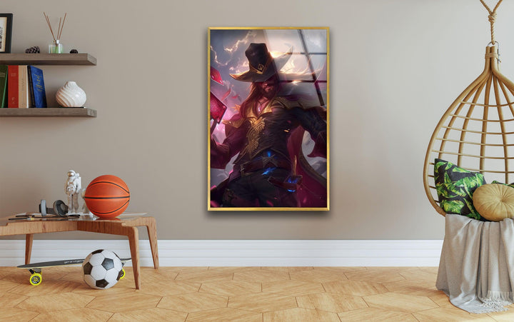 Twisted Fate Glass Wall Art custom glass pictures, glass art prints
