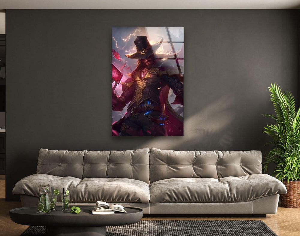 Twisted Fate Glass Wall Art large glass photo prints, glass wall photos
