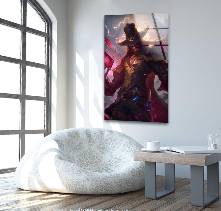 Twisted Fate Glass Wall Art glass image printing, glass prints from photos
