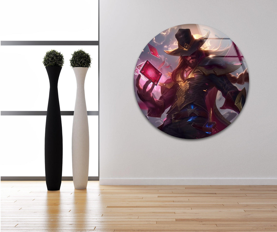 Twisted Fate Glass Wall Art photo print on glass, prints on glass wall art
