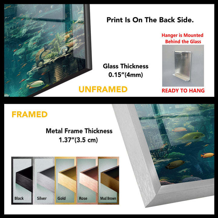 Underwater Atlantis Tempered Glass Wall Art - MyPhotoStation
