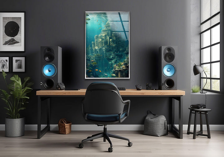 Underwater Atlantis Cool Abstract Art & Glass Art Prints