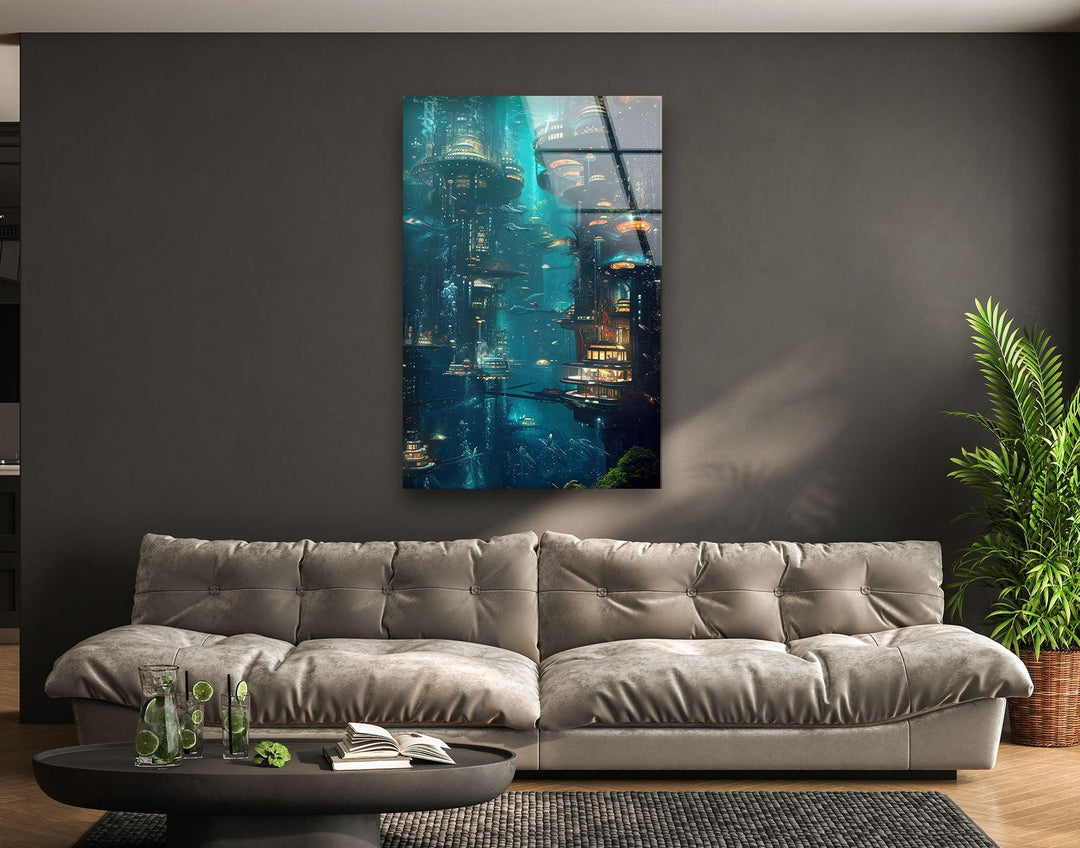 Underwater City View Glass Photo Prints & Cool Art Pieces