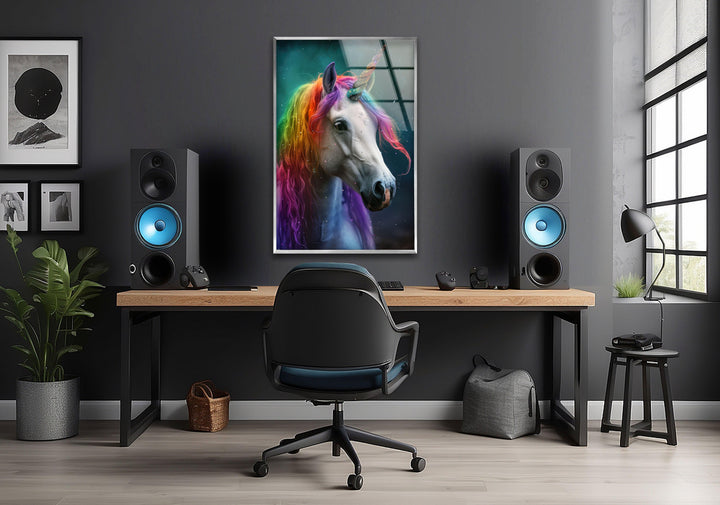 Unicorn Glass Art Painting & Cool Home Decorn