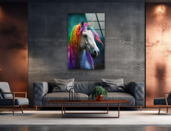 Unicorn Cool Abstract Art & Glass Art Prints