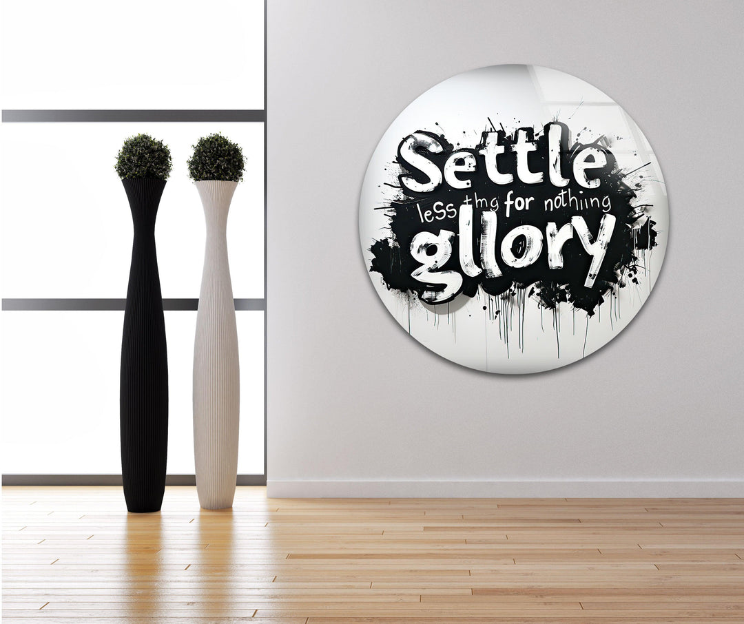 Urban street art typography highlighting motivational glory quote.