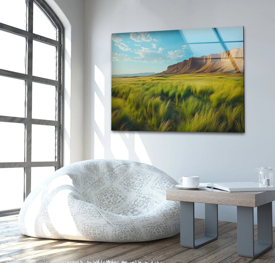 Utah Mountain Glass Wall Art photo print on glass, prints on glass wall art
