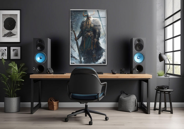 Vikings Man Glass Wall Art glass image printing, glass prints from photos
