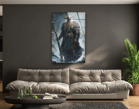 Highlighting the abstract quality, the Vikings Man cinematic artwork is a striking example of best glass art, presenting the legendary warrior in an ethereal, modern composition.