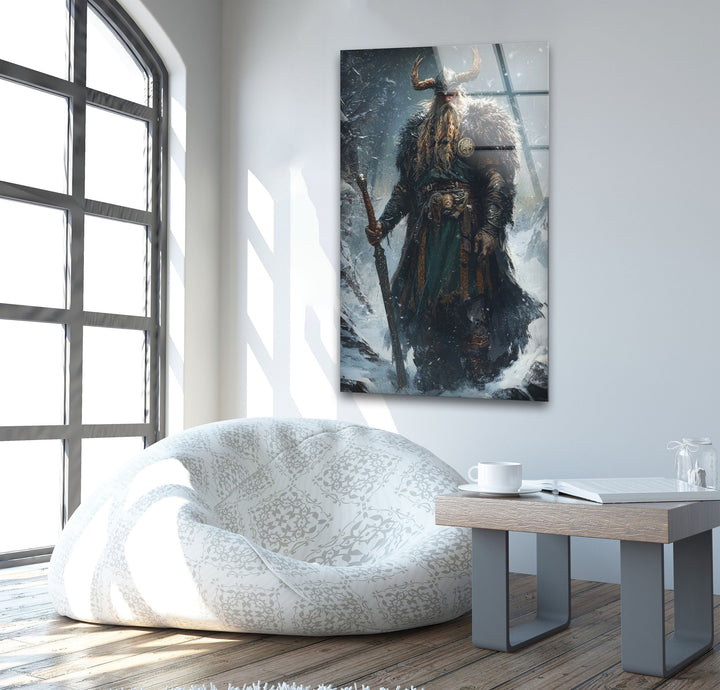 Vikings Man Glass Wall Art large glass photo prints, glass wall photos
