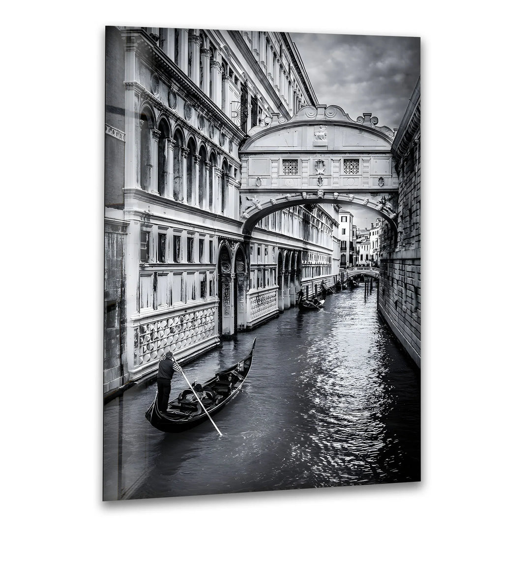 Venice Gondola Ride – Black & White Bridge of Sighs Wall Art - MyPhotoStation