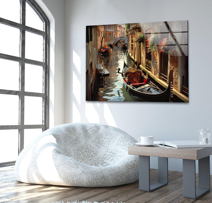 Venice & Boat Glass Wall Art stained glass wall art, stained glass wall decor
