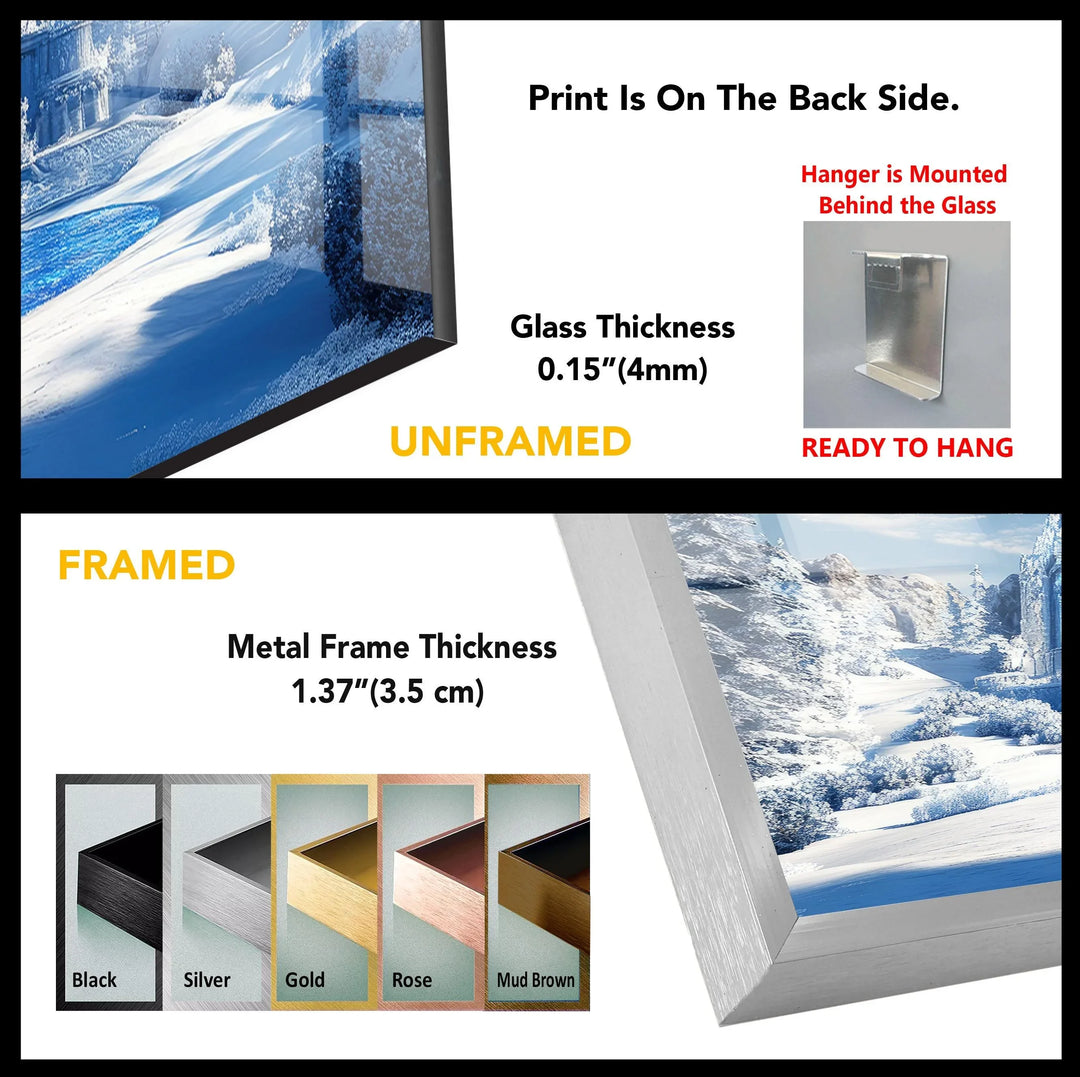 Snowy Beauty Castle Glass Wall Art - MyPhotoStation