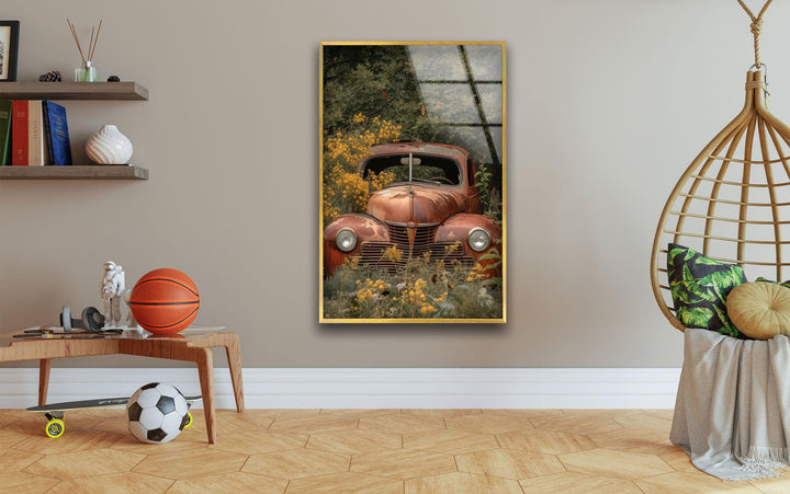 Rusty Car Cool Wall Decor & Glass Art