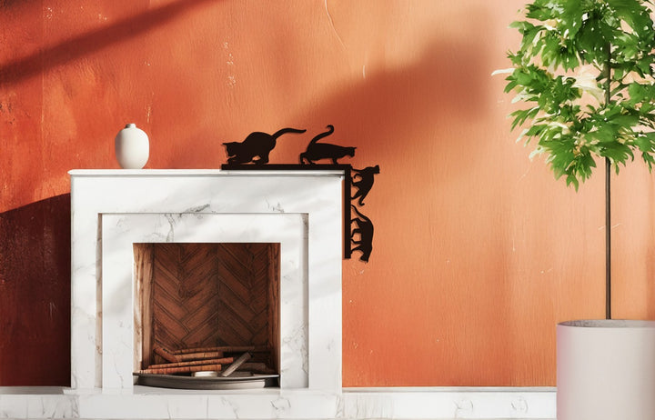 Whisker Chaos cats metal wall décor for playful interiors