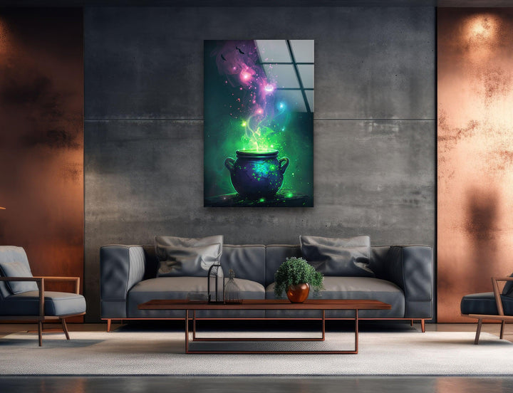 Witch's Cauldron Glass Art & Cool Wall Decor