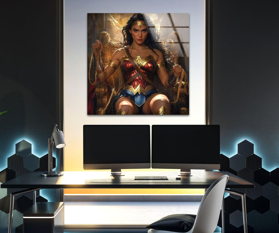 Beauty Wonder Woman Art Glass Wall Art glass image printing, glass prints from photos

