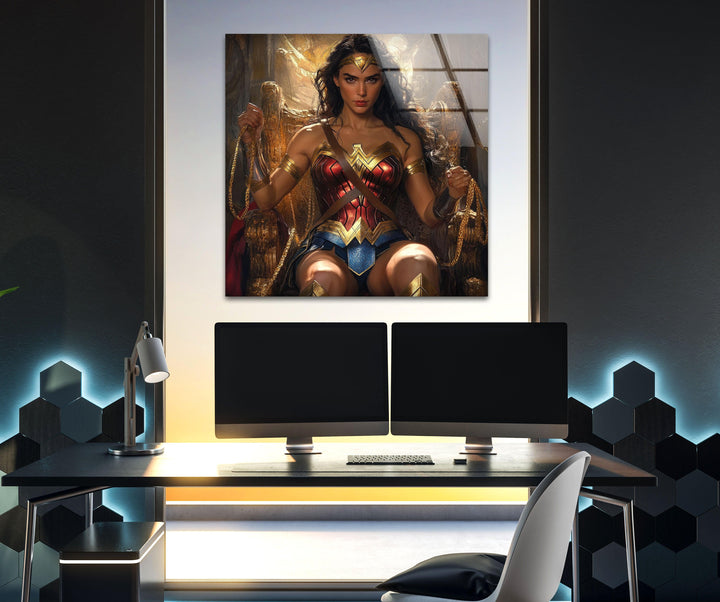 Beauty Wonder Woman Art Glass Wall Art glass image printing, glass prints from photos

