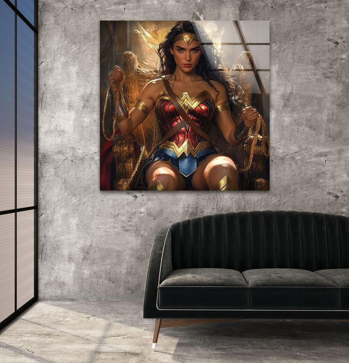 Beauty Wonder Woman Art Glass Wall Art Glass Printing Wall Art, Print photos on glass

