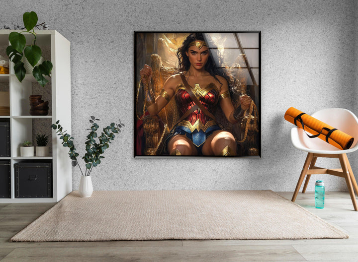 Beauty Wonder Woman Art Glass Wall Art glass photo prints, glass picture prints

