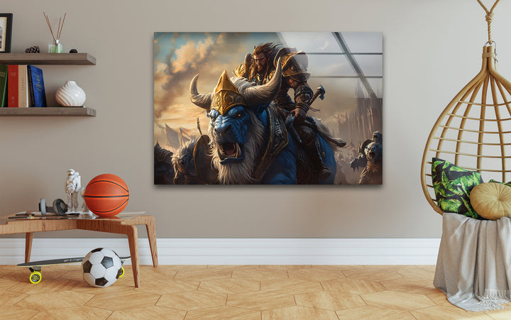 Eye-catching gamer wall decor showcasing intricate gaming art and stunning video game landscapes
