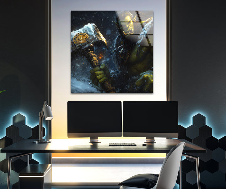 Gaming art inspired by legendary video games, perfect for creating a bold gamer wall decor
