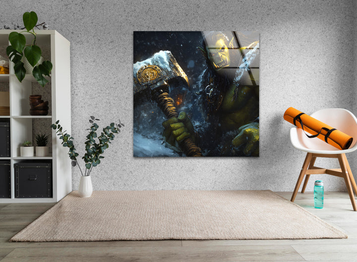 Bold and imaginative video game art perfect for creating a personalized and exciting gaming decor theme
