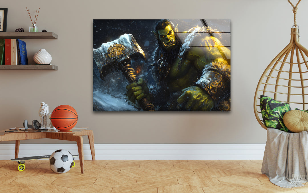 Eye-catching gamer wall decor showcasing intricate gaming art and stunning video game landscapes
