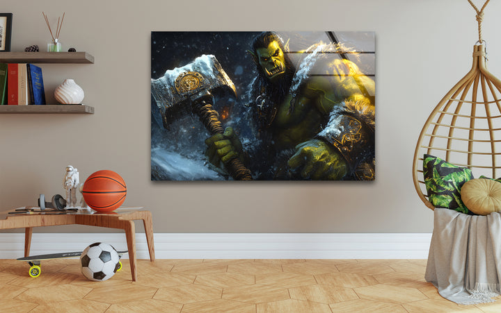 Eye-catching gamer wall decor showcasing intricate gaming art and stunning video game landscapes
