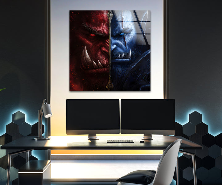 Gaming decor that combines bold colors and intricate artwork to celebrate gamer culture
