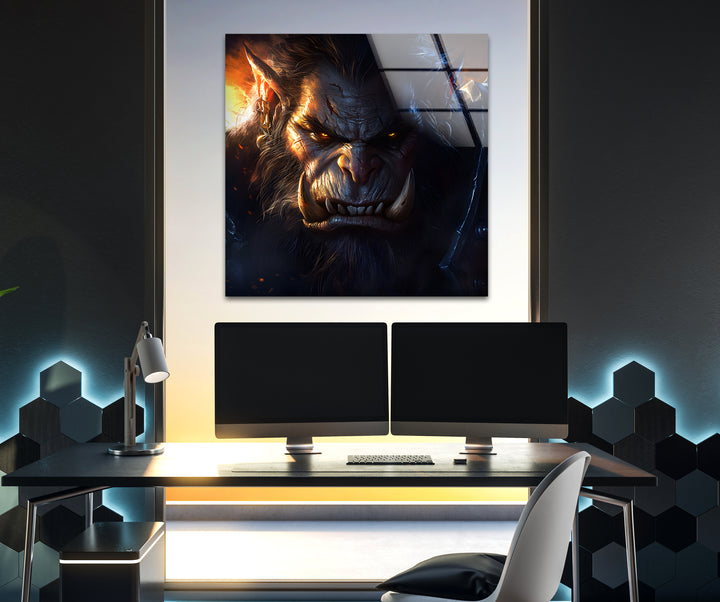 Eye-catching gamer wall decor showcasing intricate gaming art and stunning video game landscapes

