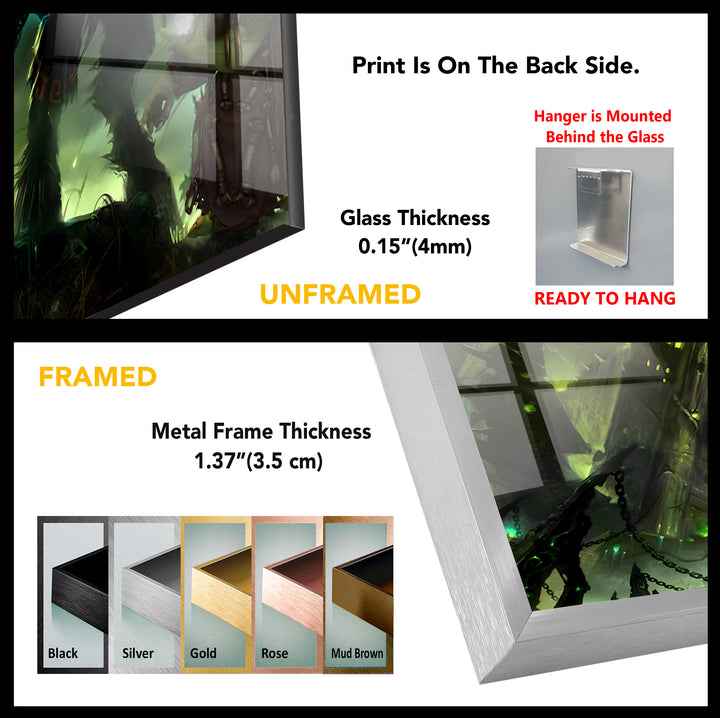 World of Warcraft Illidan – Wanddekoration aus Glas