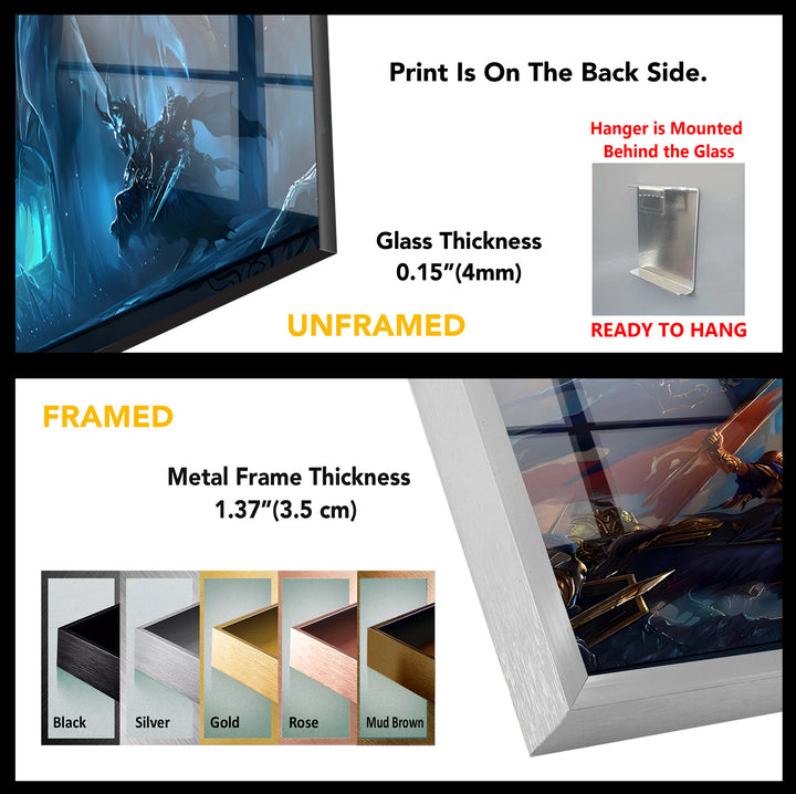 WOW & Wrath of the Lich King Glass Wall Art