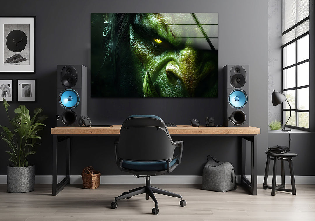 Gamer wall decor featuring unique and detailed video game art to enhance any gaming setup
