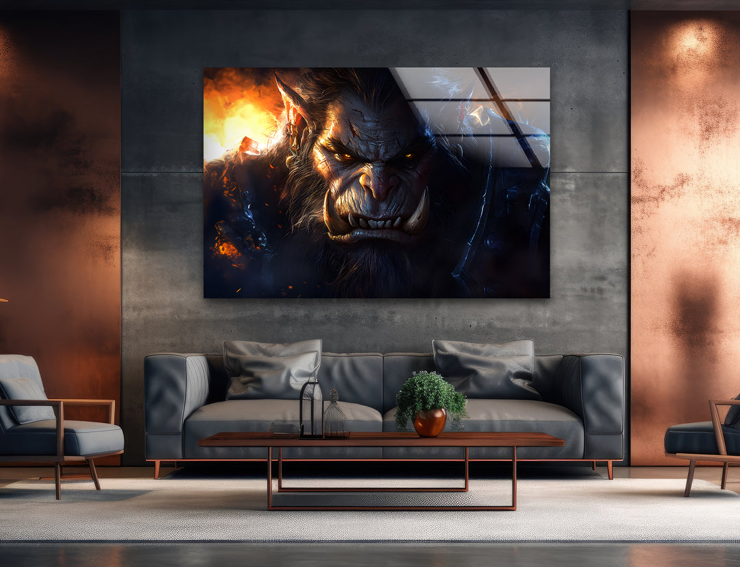 Bold and imaginative video game art perfect for creating a personalized and exciting gaming decor theme
