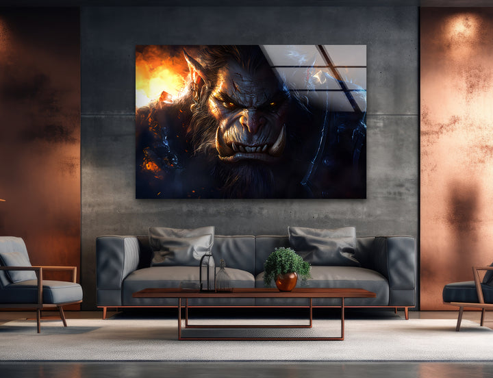 Bold and imaginative video game art perfect for creating a personalized and exciting gaming decor theme

