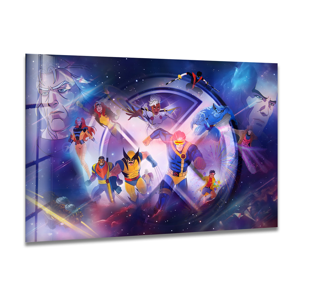 Superheroes art showcasing iconic characters brought to life with bold and vibrant designs

