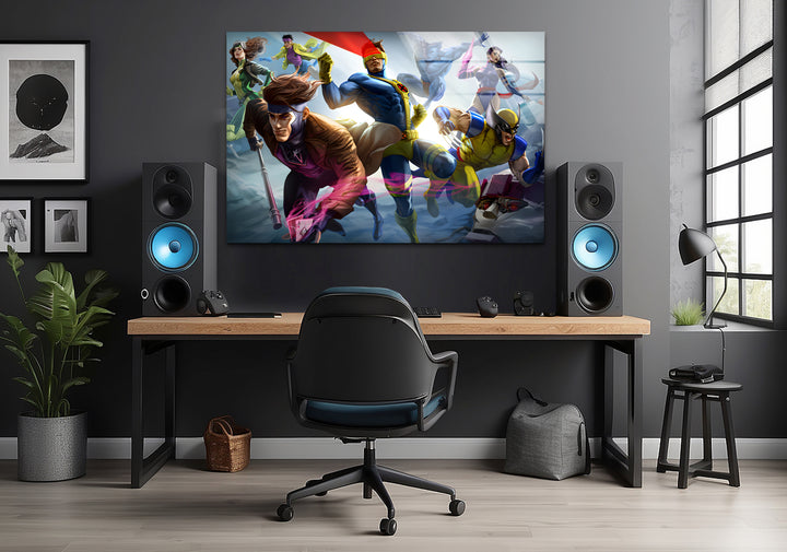 X-Men Glass Wall Art custom glass pictures, glass art prints