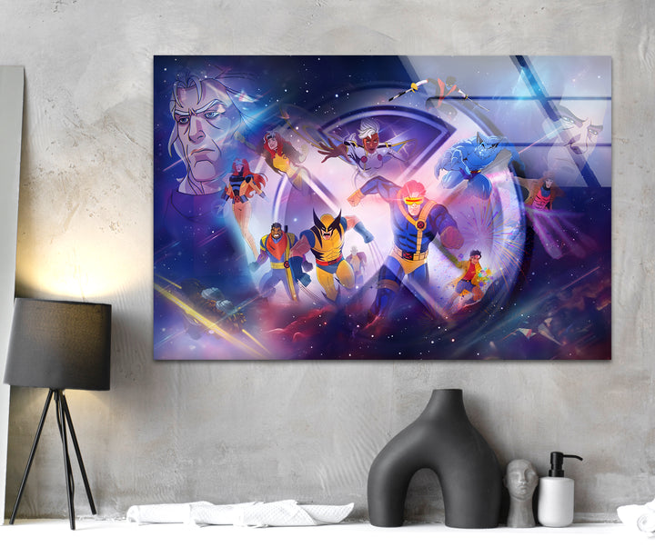 Superheroes artwork highlighting famous characters with vivid colors and imaginative details
