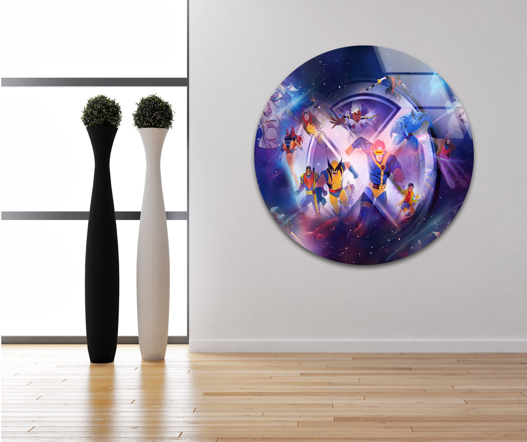 Eye-catching superheroes artwork designed to bring excitement and dynamic energy to any room
