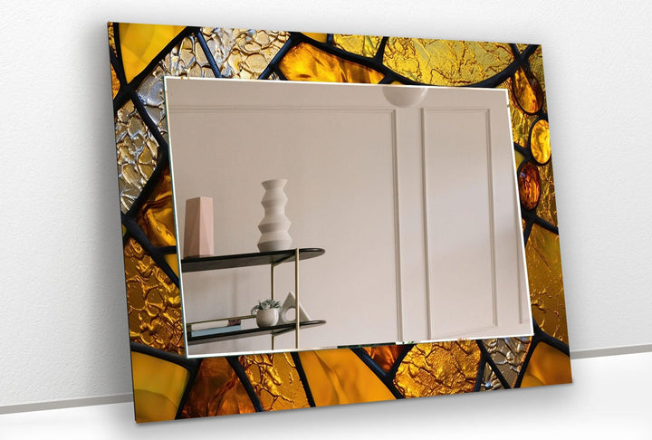 Gold Stained Wall Mirror big mirror for living room

