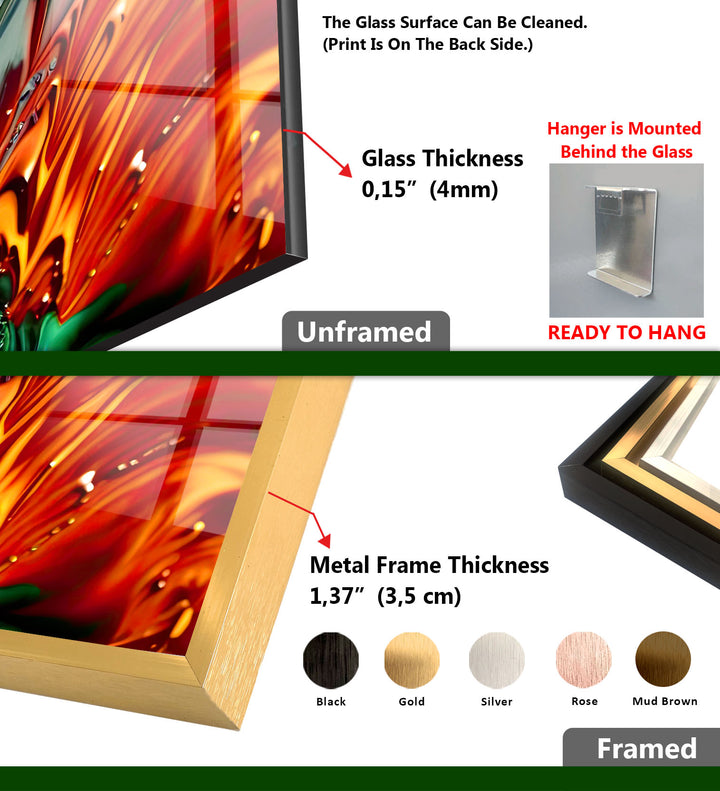Color Storm Wall Art – Vivid Abstract Splash Glass Print