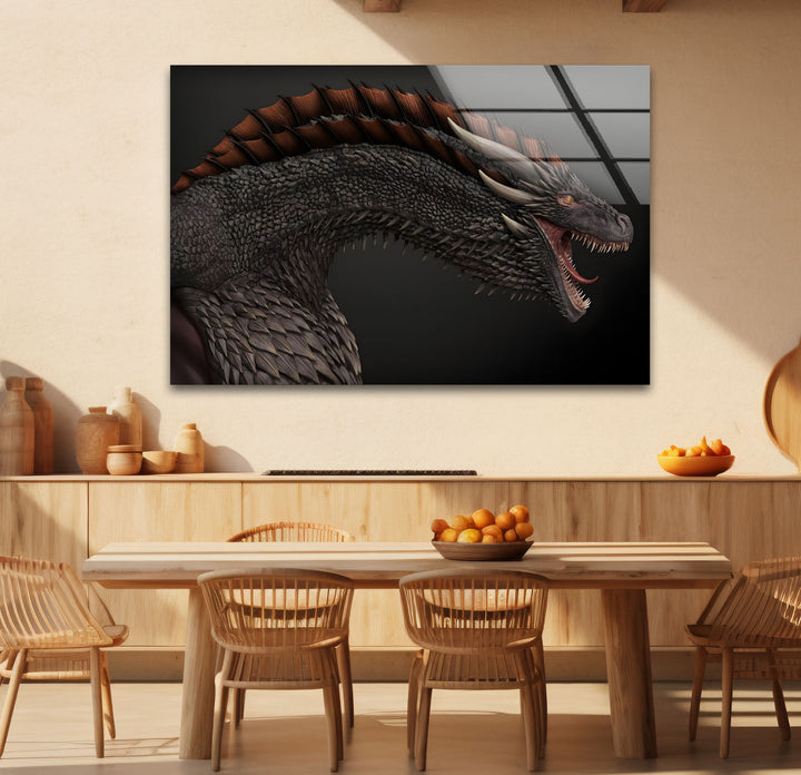 Fierce Dragon: A detailed dragon in fierce motion, perfect for bringing power and drama to your home.

