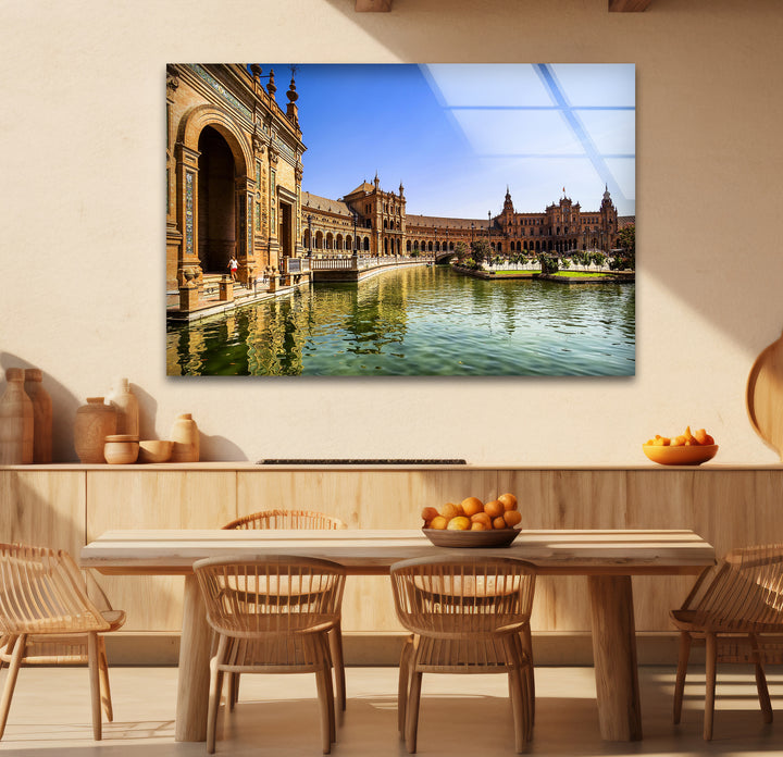 Sevilla Glaswandkunst – Plaza de España Architektonische Schönheit