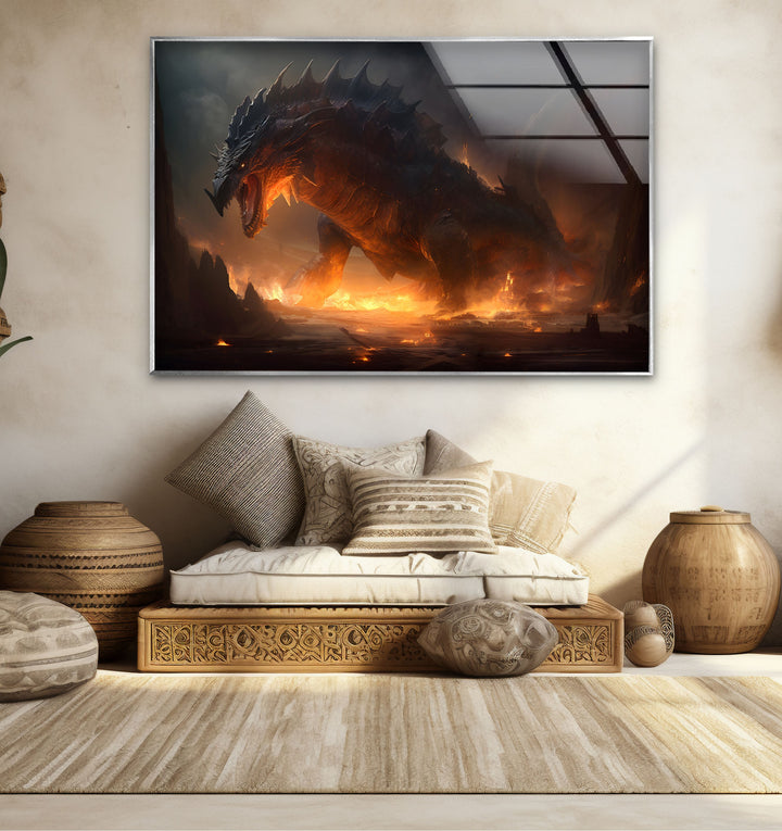 Fierce Dragon: A dragon surrounded by fire, perfect for making a bold statement.
