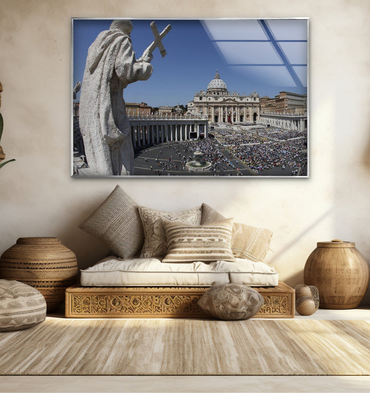 Glaswandkunst in der Vatikanstadt – Petersdom und Petersplatz