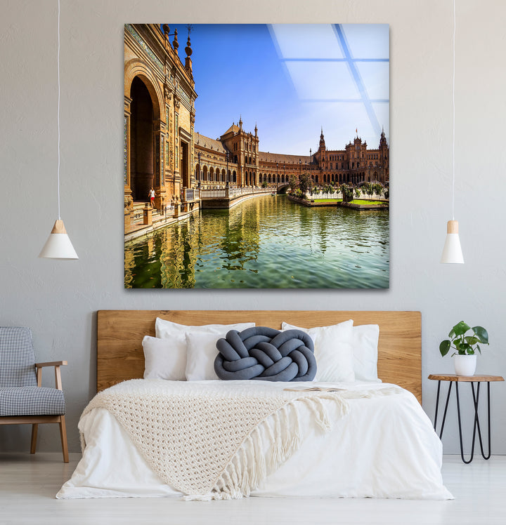 Sevilla Glaswandkunst – Plaza de España Architektonische Schönheit