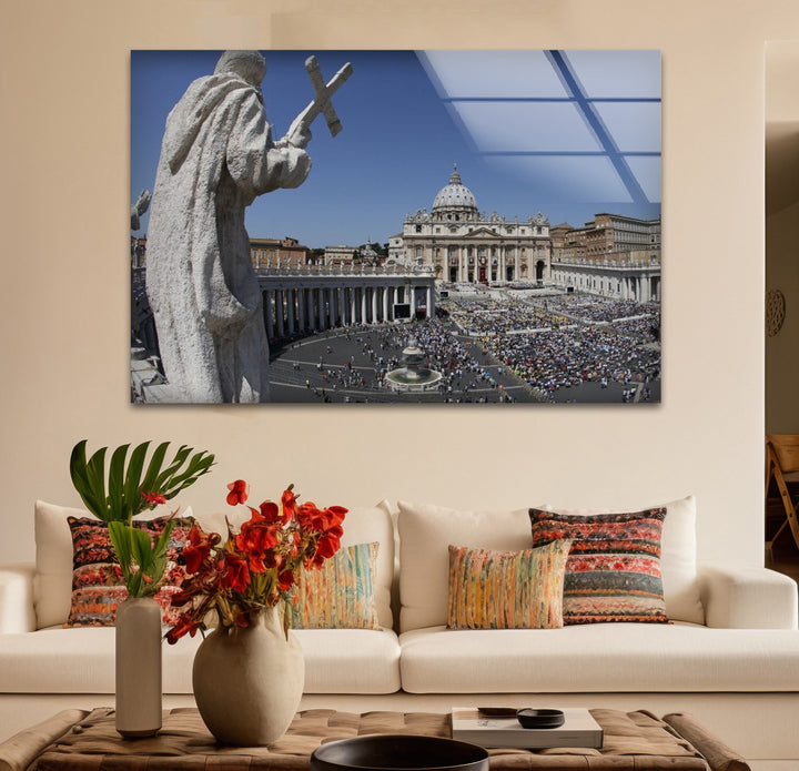 Glaswandkunst in der Vatikanstadt – Petersdom und Petersplatz