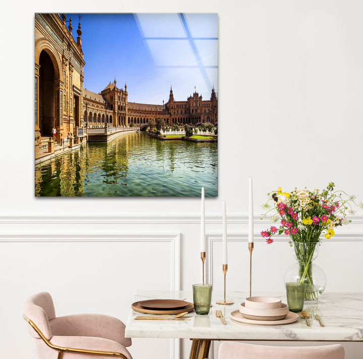 Sevilla Glaswandkunst – Plaza de España Architektonische Schönheit
