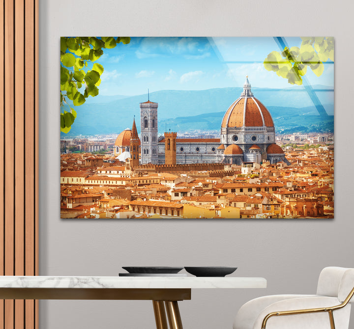Florence Skyline Glass Wall Art – Duomo Cathedral & City View